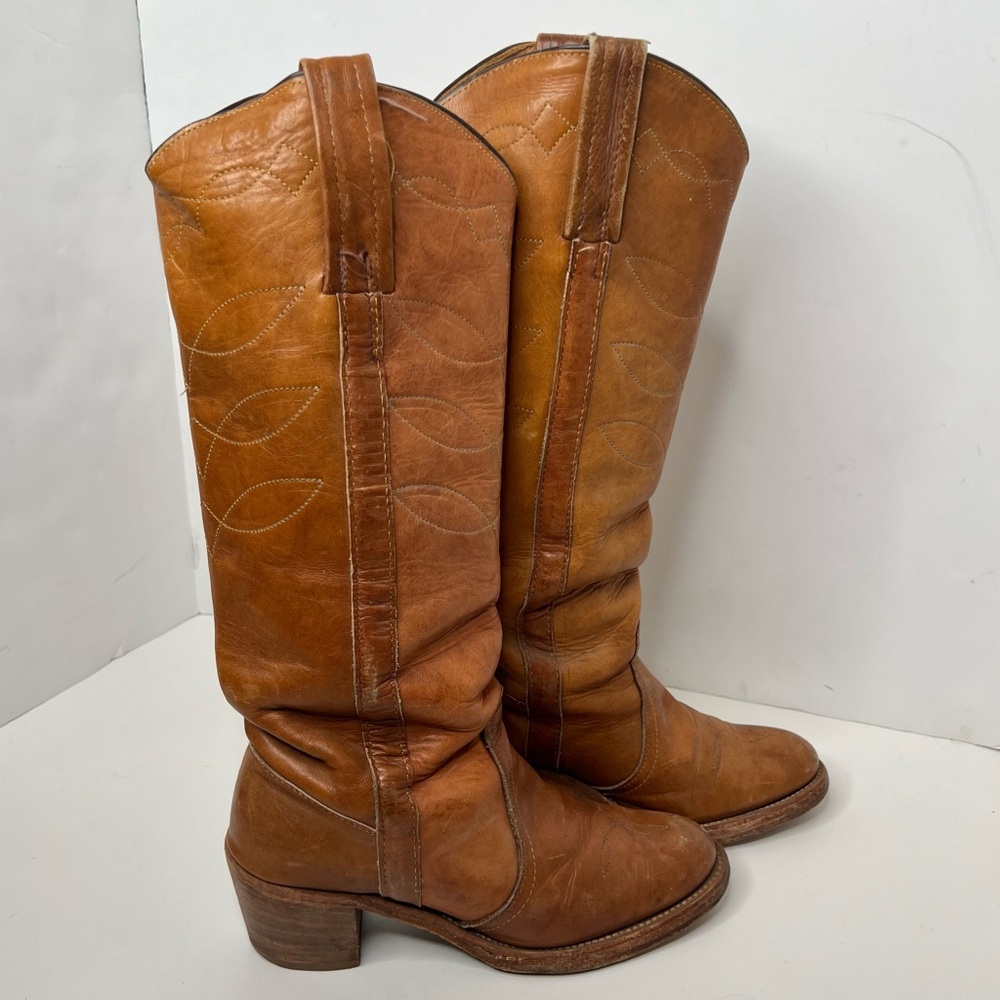 Vintage 1970’s Frye Leather Tall Campus Boots - Picture 3 of 7